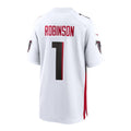 A.Falcons #1 Bijan Robinson Draft First Round Pick Game Jersey - White Stitched American Football Jerseys