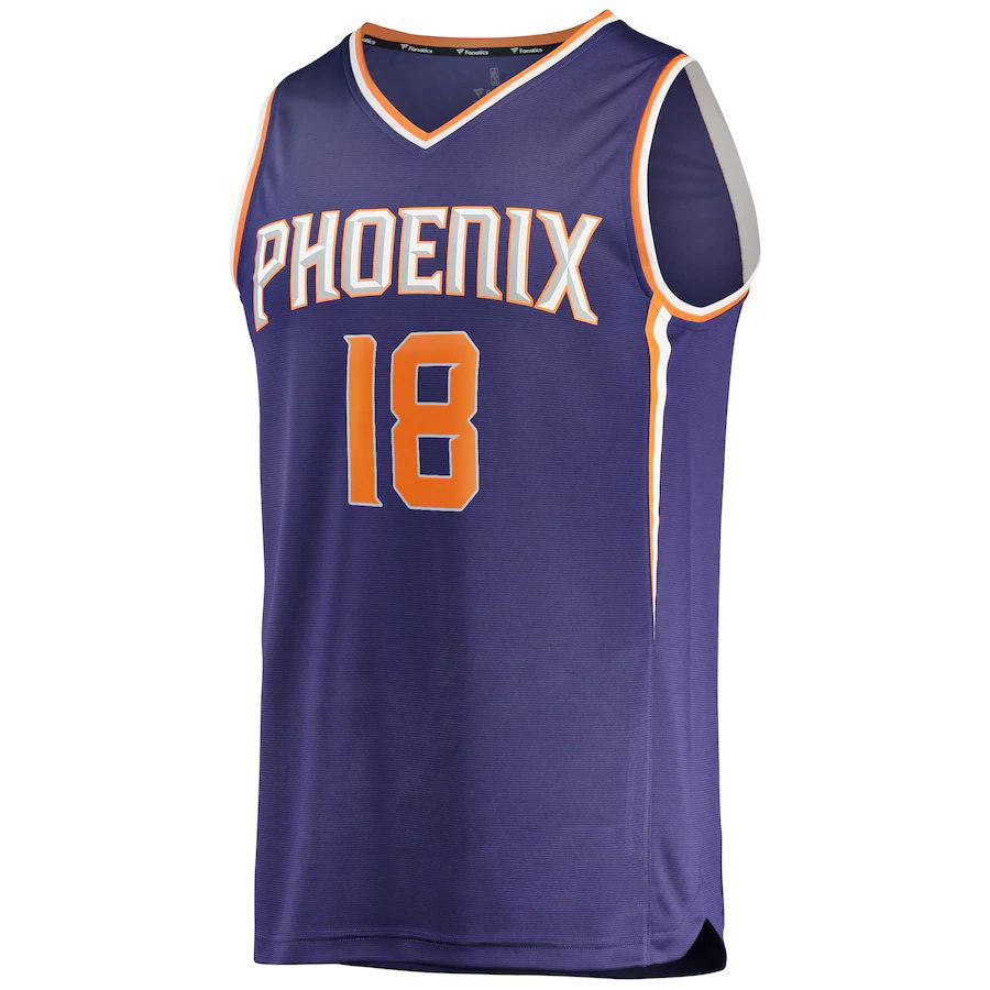 P.Suns #18 Bismack Biyombo Supporters Branded  2021-22 Fast Break Replica Jersey Icon Edition Purple Stitched American Basketball Jersey