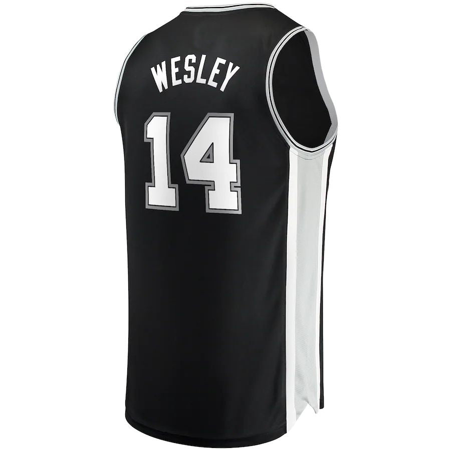 S.Antonio Spurs Supporters Branded 2022 Draft First Round Pick Fast Break Replica Player Jersey Icon Edition Black Stitched American Basketball Jersey