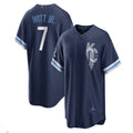 Kansas City Royals #7 Bobby Witt Jr. 2022 City Connect Replica Player Jersey - Navy Baseball Jerseys
