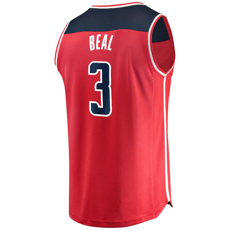 W.Wizards  #3 Bradley Beal Supporters Branded Fast Break Player Jersey Icon Edition Red Stitched American Basketball Jersey