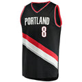 P.Trail Blazers #8 Brandon Williams Supporters Branded 2021-22 Fast Break Replica Jersey Icon Edition Black Stitched American Basketball Jersey