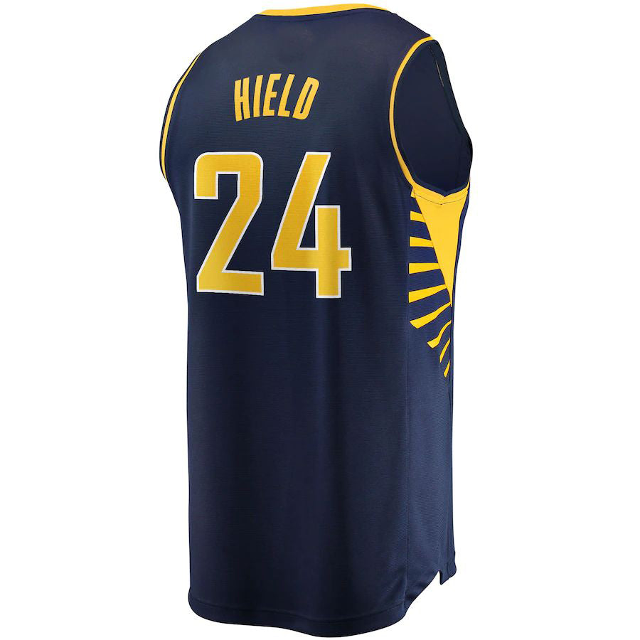 IN.Pacers #24 Buddy Hield Supporters Branded 2021-22 Fast Break Replica Jersey Icon Edition Navy Stitched American Basketball Jersey