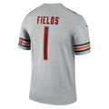 C.Bears #1 Justin Fields Silver Inverted Legend Jersey Stitched American Football Jerseys
