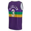 NO.Pelicans #3 C.J. McCollum Supporters Branded  2022-23 Fastbreak Jersey City Edition Purple Stitched American Basketball Jersey