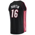 M.Heat #16 Caleb Martin Supporters Branded  2021-22 Fast Break Replica Jersey Icon Edition Black Stitched American Basketball Jersey