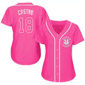 Baseball Jersey Houston Astros Jason Castro Pink Fashion Stitched Jerseys