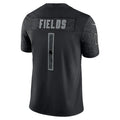 C.Bears #1 Justin Fields Black RFLCTV Limited Jersey Stitched American Football Jerseys