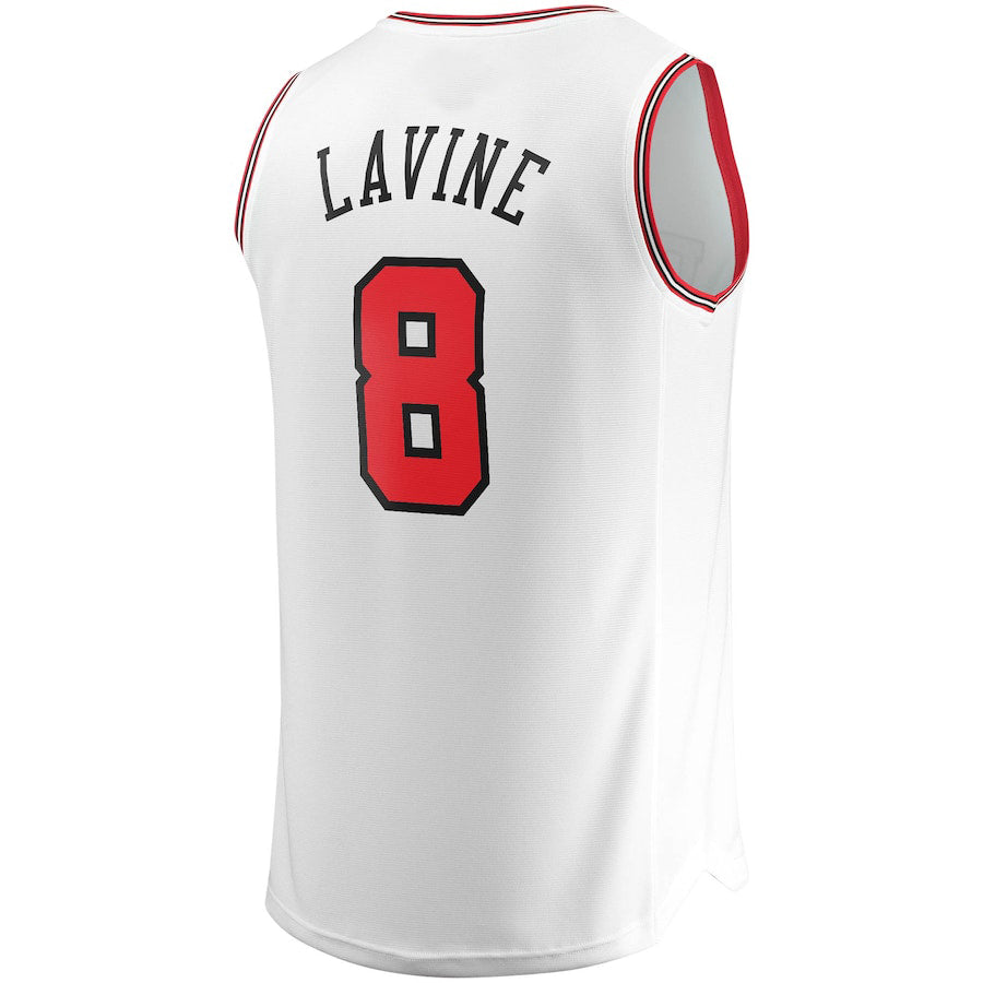 #8 C.Bulls Supporters Branded 2019-20 Fast Break Replica Jersey Association Edition White Stitched American Basketball Jersey
