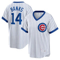 Chicago Cubs#14  Ernie Banks White Home Cooperstown Collection Player Jersey Baseball Jerseys