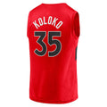 T.Raptors #35 Christian Koloko Supporters Branded  Fast Break Replica Jersey Icon Edition Red Stitched American Basketball Jersey