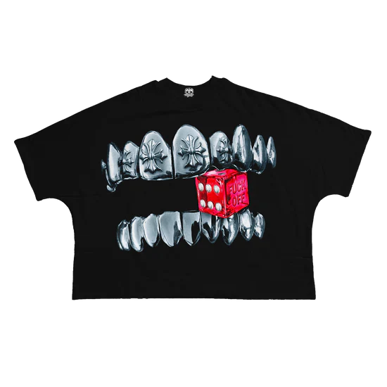 T-Shirt Chrome Dice Streetwear Cropped Boxy Tee Cotton 280 GSM Lightweight Casual Top