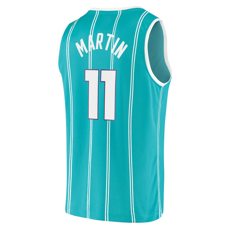 C.Hornets #11 Cody Martin Supporters Branded 2020-21 Fast Break Replica Jersey Icon Edition Teal Stitched American Basketball Jersey
