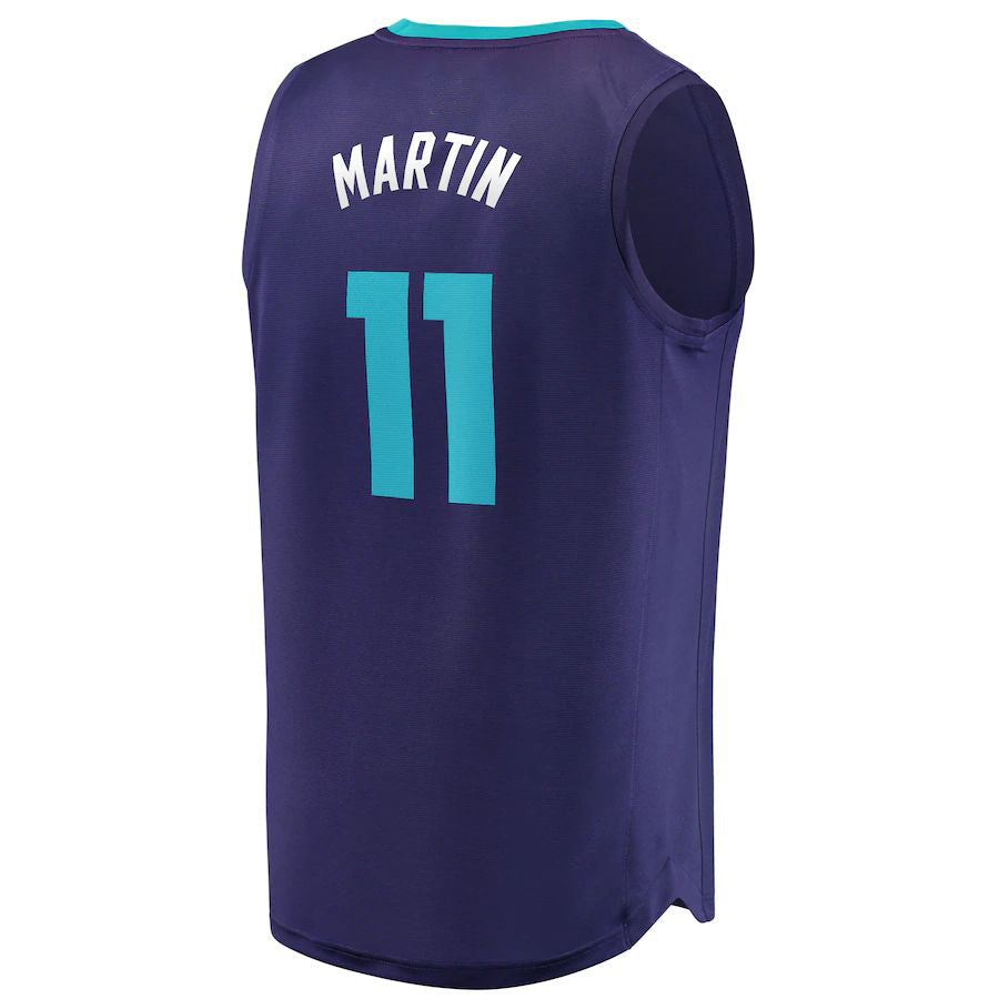 C.Hornets #11 Cody Martin Supporters Branded Fast Break Replica Player Jersey Statement Edition Purple Stitched American Basketball Jersey