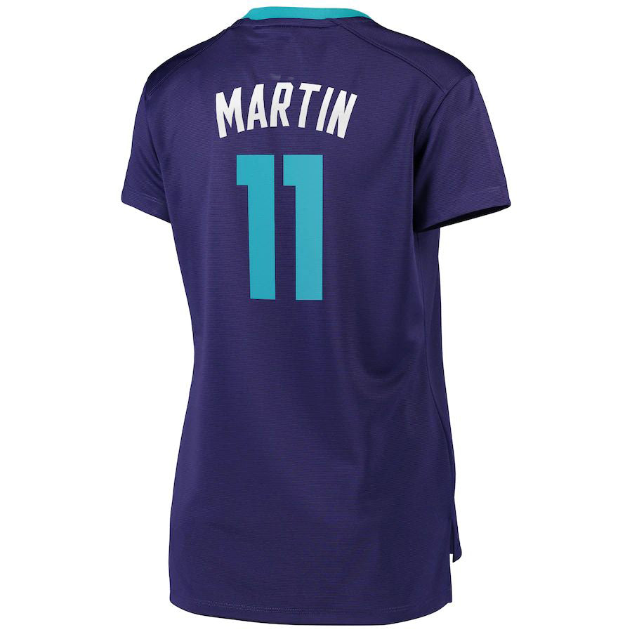 C.Hornets #11 Cody Martin Supporters Branded Women's Fast Break Replica Player Jersey Statement Edition Purple Stitched American Basketball Jersey