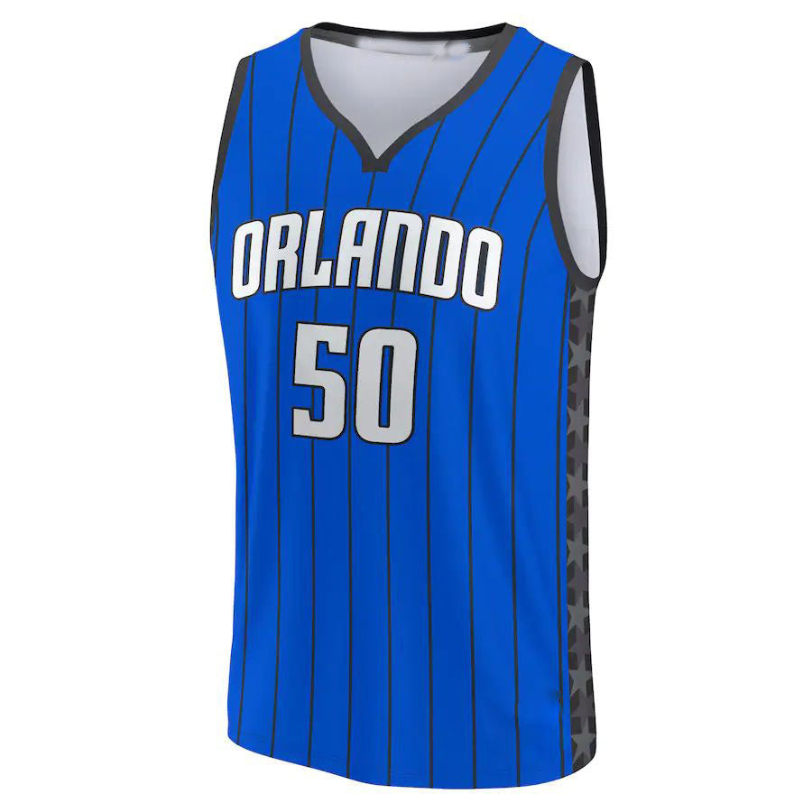 O.Magic #50 Cole Anthony Supporters Branded 2022-23 Fast Break Replica Jersey Statement Edition Blue Stitched American Basketball Jersey