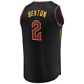 C.Cavaliers #2 Collin Sexton Supporters Branded Fast Break Replica Player Jersey Black Statement Edition Stitched American Basketball Jersey