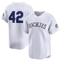 Colorado Rockies 2024 #42 Jackie Robinson Day Home Limited Jersey ¨C White Stitches Baseball Jerseys