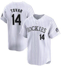 Colorado Rockies #14 Ezequiel Tovar White White Home Limited Stitched Baseball Jersey