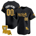 Custom New Orleans Saints Black Vapor Premier Limited Stitched Baseball Jersey