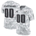 Custom P.Eagles Active Player 2024 F.U.S.E Arctic Camo Salute To Service Limited Stitched Football Jersey