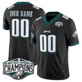 Custom P.Eagles Active Player Black 2024 East Champions F.U.S.E. Vapor Untouchable Limited Stitched American Football Jerseys