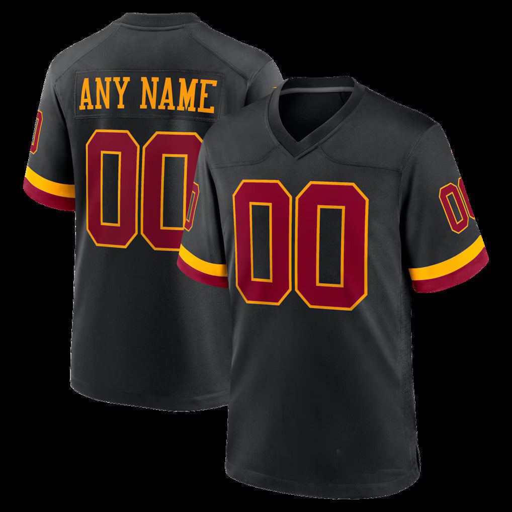 Custom W.Commanders Black Hail Raiser Alternate Game Stitched Football American Jersey