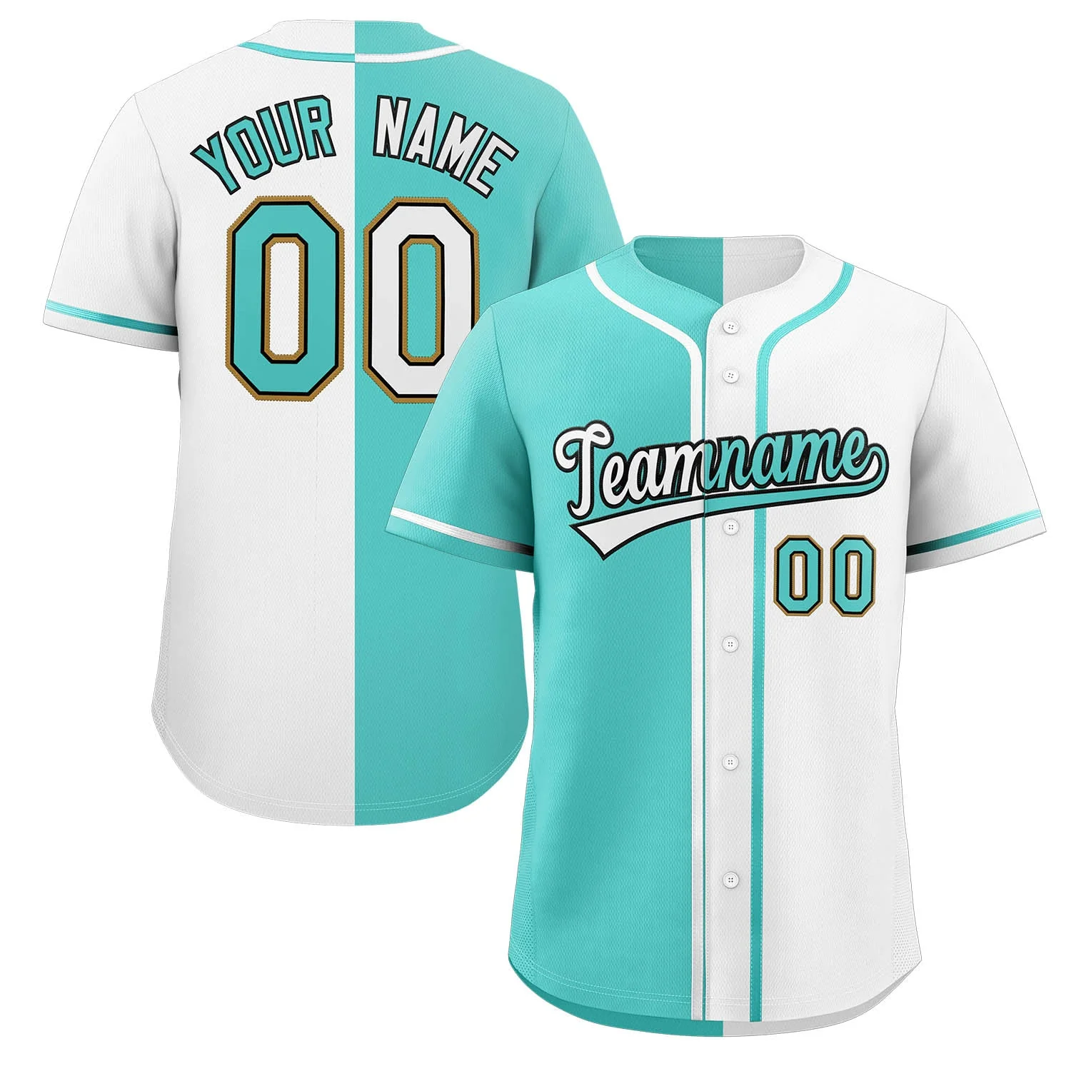 Custom Split Baseball Jersey Button Down Stitched Personalized Shirts for AdultsBoy