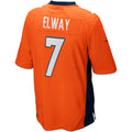 D.Broncos #7 John Elway Orange Game Retired Player Jersey Stitched American Football Jerseys