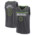 M.Timberwolves #0 D'Angelo Russell Supporters Branded 2022-23 Fast Break Replica Jersey Anthracite Statement Edition Stitched American Basketball Jersey