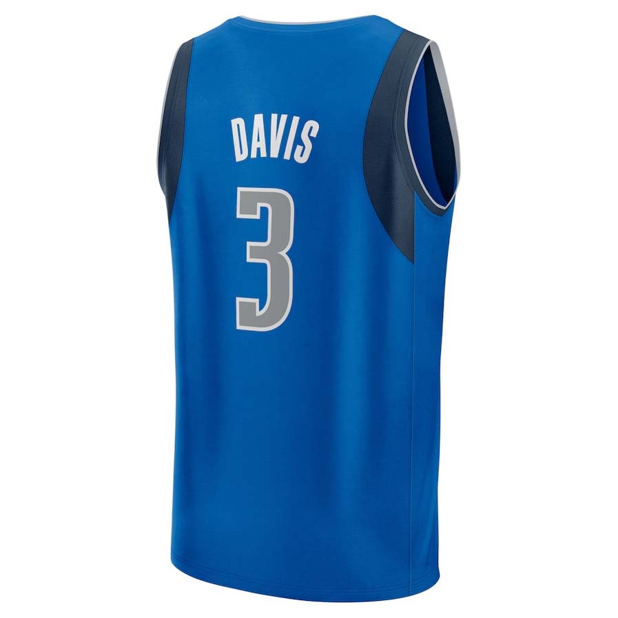 D.Mavericks #3 Anthony Davis Supporters Royal Fast Break Replica Player Jersey - Icon Edition Stitched American Basketball Jersey