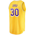 LA.Lakers #30 Damian Jones Supporters Branded Fast Break Replica Jersey Icon Edition Gold Stitched American Basketball Jersey
