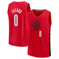 P.Trail Blazers #0 Damian Lillard Supporters Branded 2022-23 Fast Break Jersey Statement Edition Red Stitched American Basketball Jersey