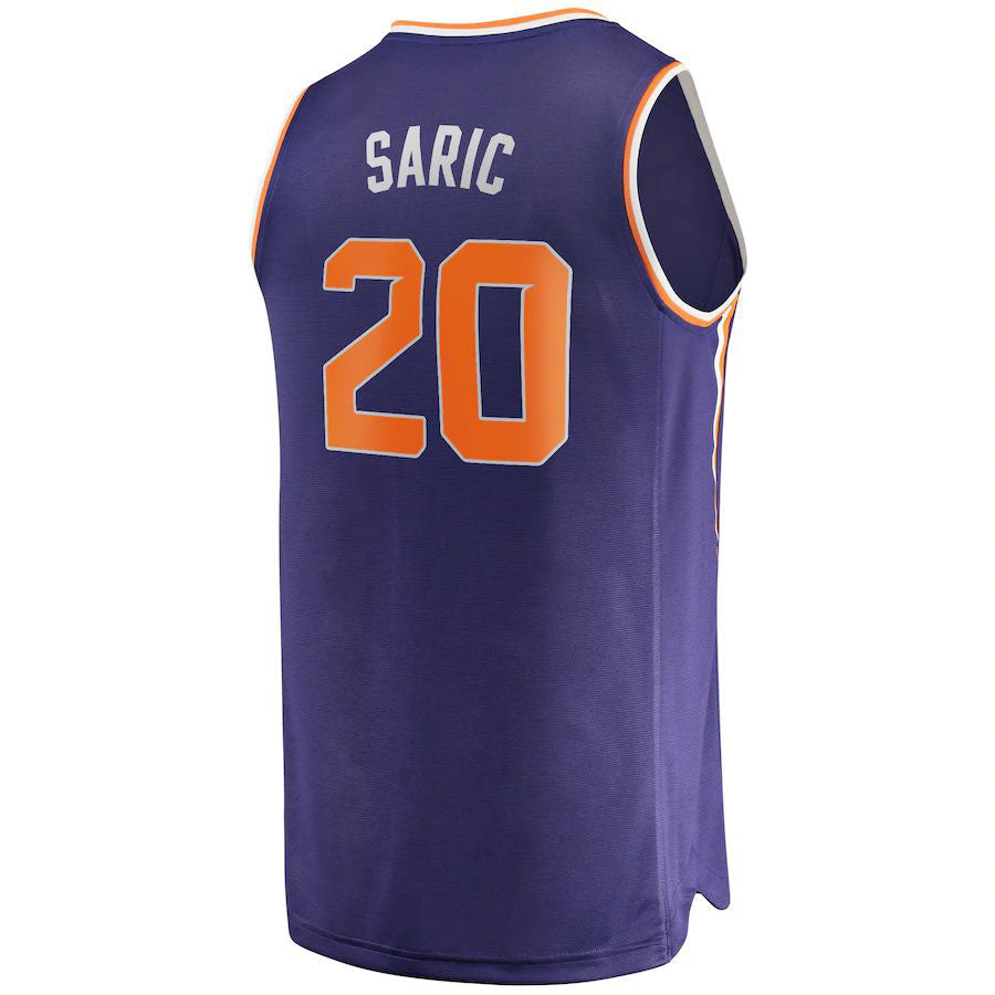 P.Suns #20 Dario Saric Supporters Branded  Fast Break Replica Player Jersey Icon Edition Purple Stitched American Basketball Jersey