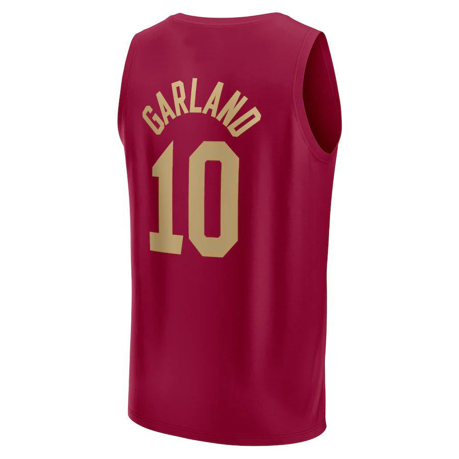 C.Cavaliers #10 Darius Garland Supporters Branded 2021-22 Fast Break Player Jersey Wine Icon Edition Stitched American Basketball Jersey