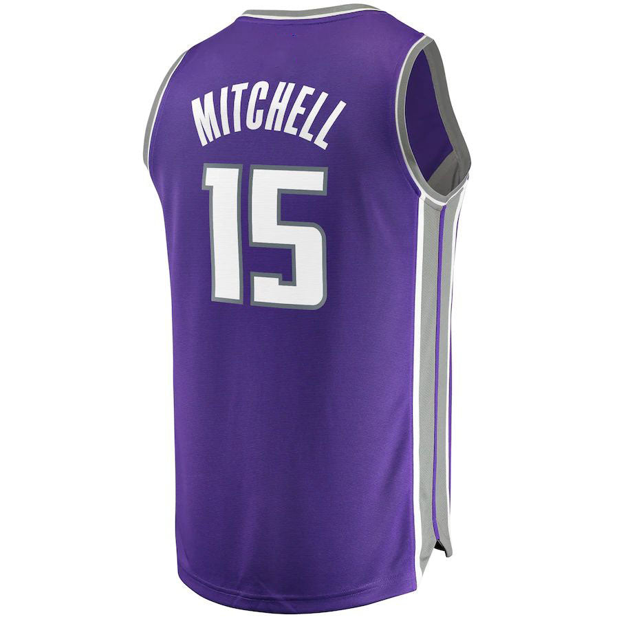 S.Kings #15 Davion Mitchell Supporters Branded Draft First Round Pick Fast Break Replica Jersey Purple Icon Edition Stitched American Basketball Jersey