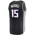 S.Kings #15 Davion Mitchell  Supporters Branded  Fast Break Replica Jersey Statement Edition Black Stitched American Basketball Jersey
