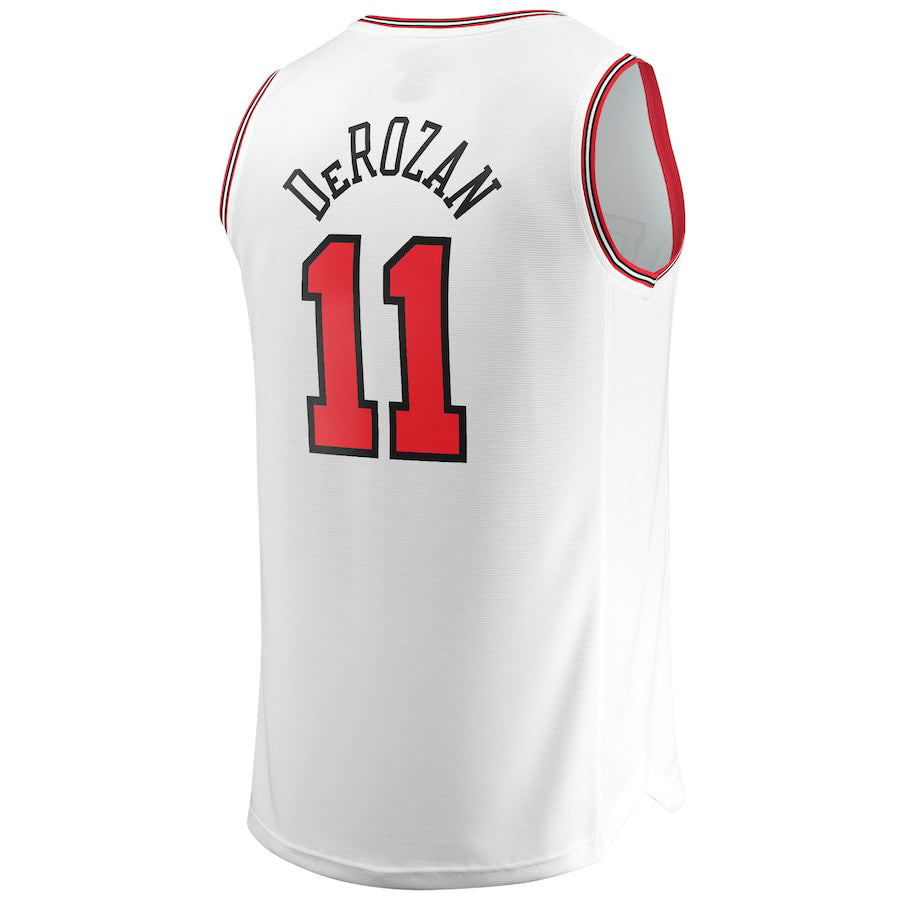 C.Bulls #11 DeMar DeRozan Supporters Branded 2021-22 Fast Break Jersey White Association Edition Stitched American Basketball Jersey