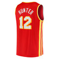 A.Hawks #12 De'Andre Hunter Supporters Branded 2021-22 Fast Break Replica Jersey Icon Edition Red Stitched American Basketball Jersey