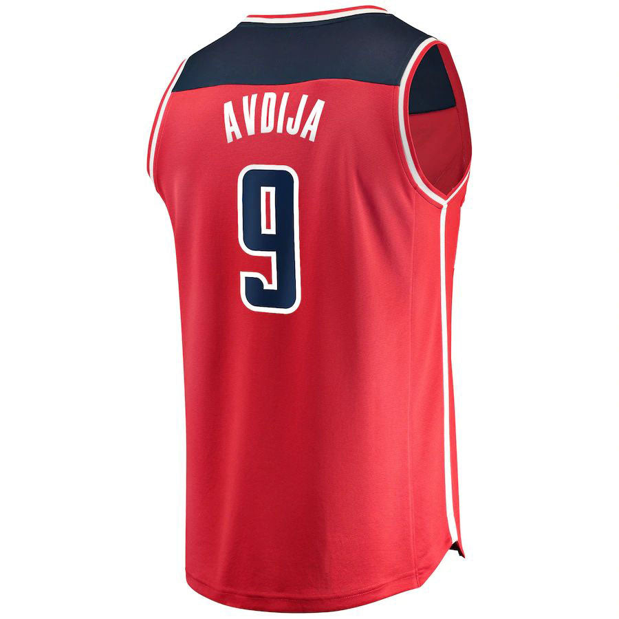 W.Wizards #9 Deni Avdija Supporters Branded  Fast Break Replica Jersey Red Icon Edition Stitched American Basketball Jersey