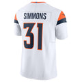 D.Broncos #31 Justin Simmons Vapor F.U.S.E. Limited Jersey - White American Football Jersey