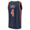 NY.Knicks #4 Derrick Rose Supporters Branded  2022-23 Fast Break Player Jersey Navy Statement Edition Stitched American Basketball Jersey