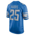 D.Lions #25 Will Harris Blue Game Jersey Stitched American Football Jerseys