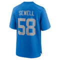 D.Lions #58 Penei Sewell Blue Alternate Game Stitched American Football Jerseys