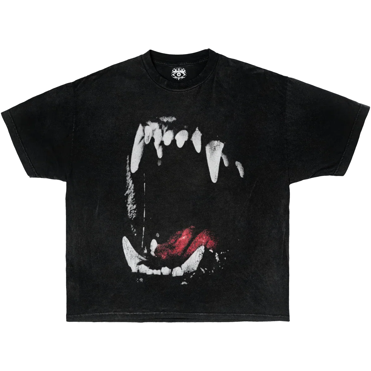 T-Shirt Dog Teeth Streetwear Boxy Tee Unisex Cotton Boxy Fit 240 GSM