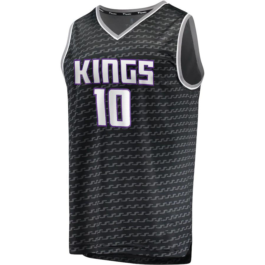 S.Kings #10 Domantas Sabonis Supporters Branded 202223 Fast Break Replica Jersey Black Statement Edition Stitched American Basketball Jersey