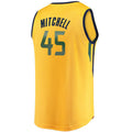 U.Jazz #45 Donovan Mitchell Supporters Branded Fast Break Replica Jersey Gold Statement Edition Stitched American Basketball Jersey