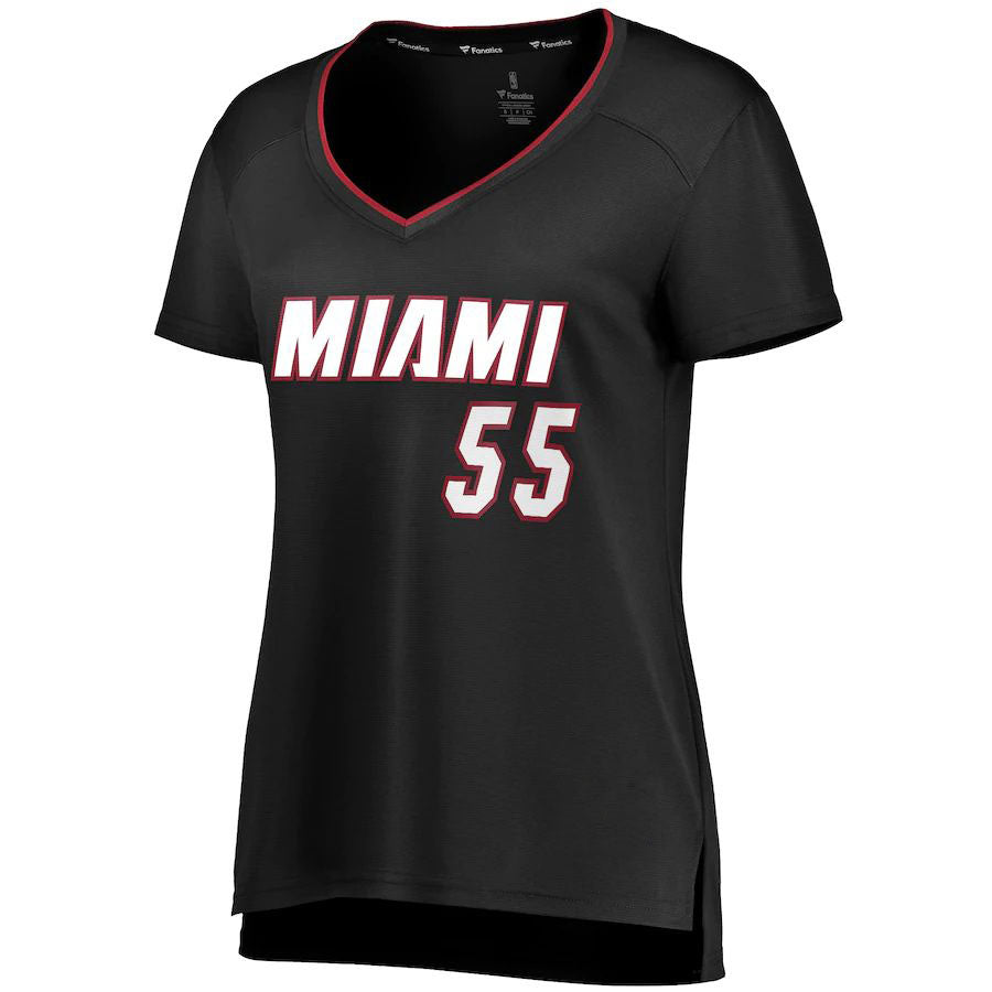 M.Heat #55 Duncan Robinson Supporters Branded Women's Fast Break Replica Jersey  Icon Edition Black Stitched American Basketball Jersey