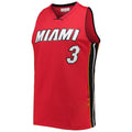 M.Heat #3 Dwyane Wade Mitchell & Ness Big & Tall Hardwood Classics 2005-06 Swingman Jersey Red Stitched American Basketball Jersey