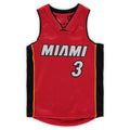 M.Heat #3 Dwyane Wade Mitchell & Ness Preschool 2005-06 Hardwood Classics Player Jersey  Red Stitched American Basketball Jersey